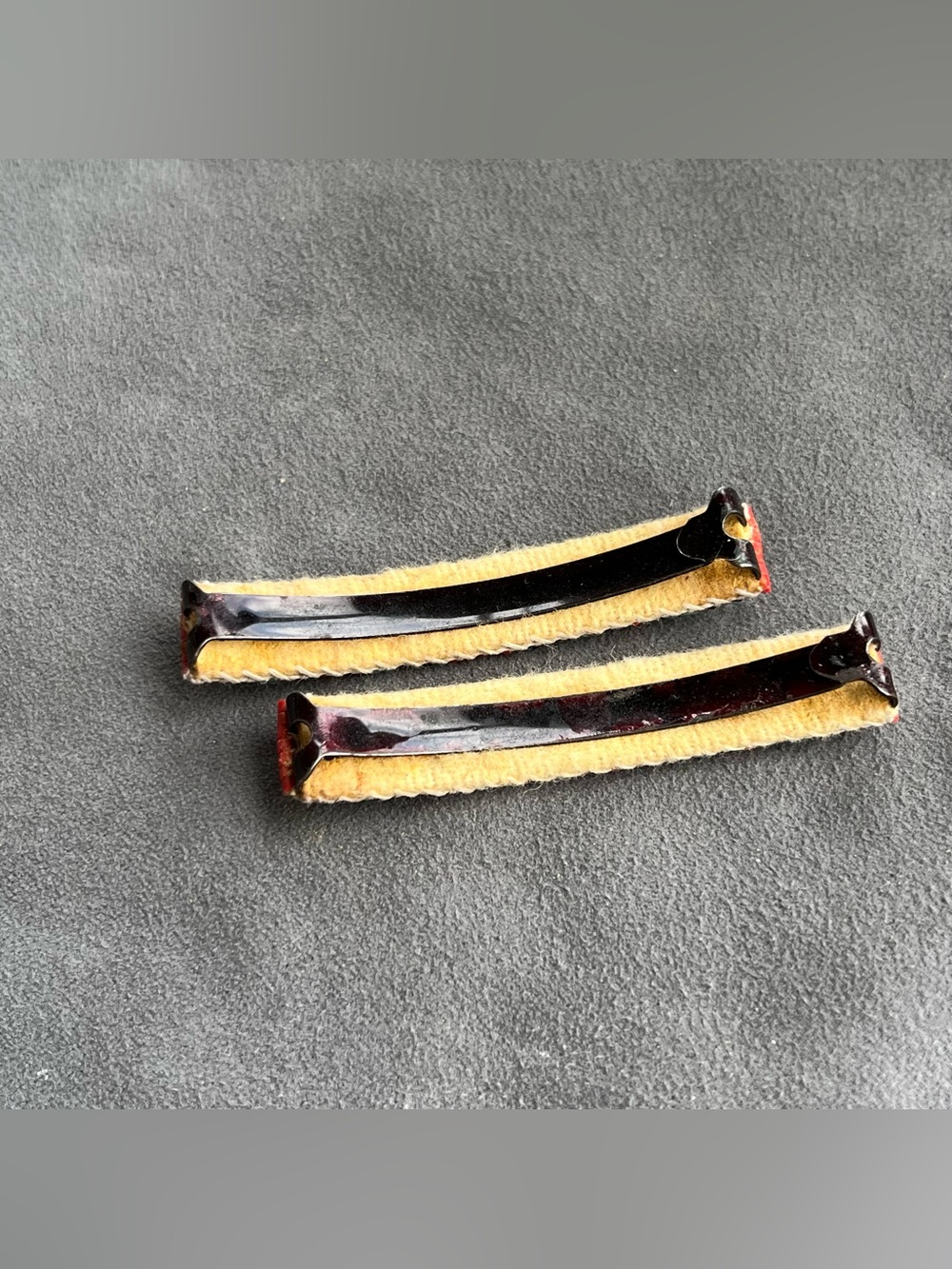 Vintage Beaded *Barrette Pair* in Red, Turquoise & Black - Picture 6 of 10
